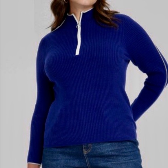 AVA & VIV quarter zip turtle neck sweater - Picture 4 of 6